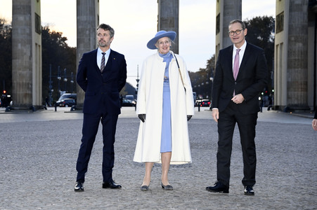 Fototermin mit Königin Margrethe II. von Dänemark und Kronprinz Frederik von Dänemark in Berlin