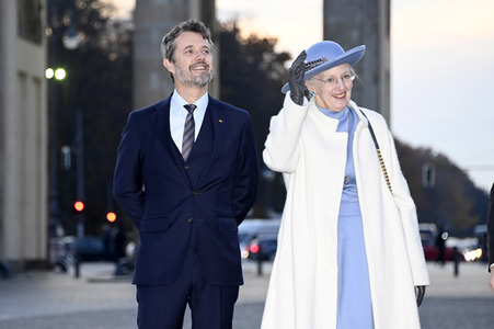 Fototermin mit Königin Margrethe II. von Dänemark und Kronprinz Frederik von Dänemark in Berlin