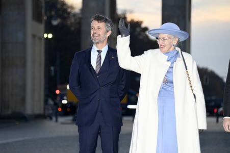 Fototermin mit Königin Margrethe II. von Dänemark und Kronprinz Frederik von Dänemark in Berlin