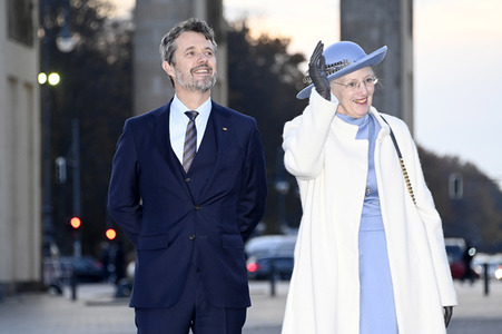 Fototermin mit Königin Margrethe II. von Dänemark und Kronprinz Frederik von Dänemark in Berlin