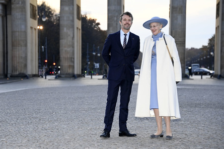 Fototermin mit Königin Margrethe II. von Dänemark und Kronprinz Frederik von Dänemark in Berlin