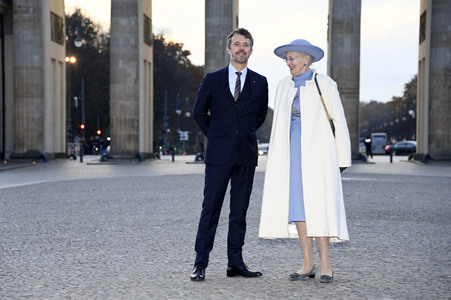 Fototermin mit Königin Margrethe II. von Dänemark und Kronprinz Frederik von Dänemark in Berlin