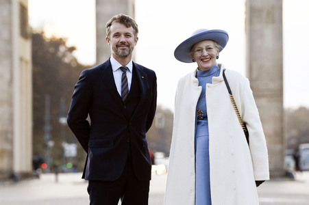 Fototermin mit Königin Margrethe II. von Dänemark und Kronprinz Frederik von Dänemark in Berlin