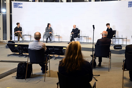 Treffen von Olaf Scholz mit Klimaaktivisten in Berlin