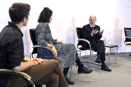 Treffen von Olaf Scholz mit Klimaaktivisten in Berlin