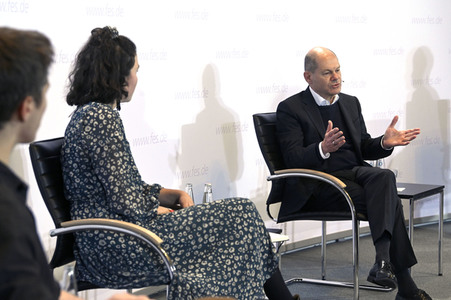 Treffen von Olaf Scholz mit Klimaaktivisten in Berlin