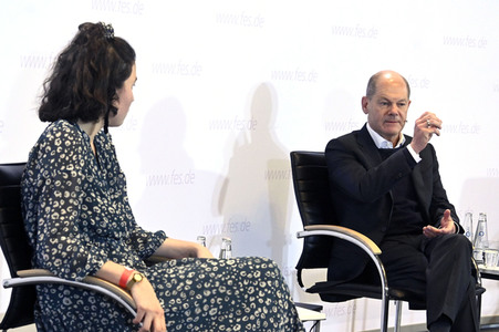 Treffen von Olaf Scholz mit Klimaaktivisten in Berlin