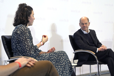 Treffen von Olaf Scholz mit Klimaaktivisten in Berlin