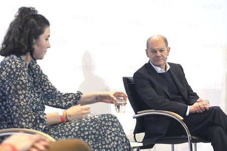 Treffen von Olaf Scholz mit Klimaaktivisten in Berlin