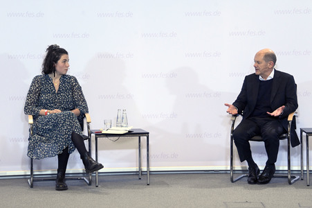 Treffen von Olaf Scholz mit Klimaaktivisten in Berlin
