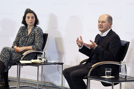 Treffen von Olaf Scholz mit Klimaaktivisten in Berlin