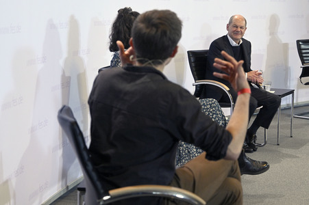 Treffen von Olaf Scholz mit Klimaaktivisten in Berlin