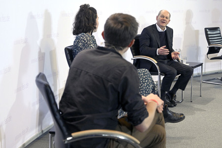 Treffen von Olaf Scholz mit Klimaaktivisten in Berlin