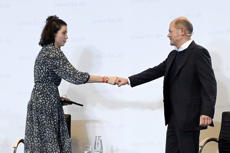 Treffen von Olaf Scholz mit Klimaaktivisten in Berlin