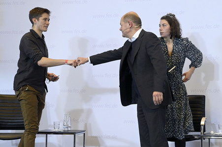 Treffen von Olaf Scholz mit Klimaaktivisten in Berlin