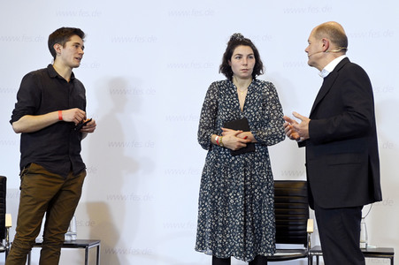 Treffen von Olaf Scholz mit Klimaaktivisten in Berlin