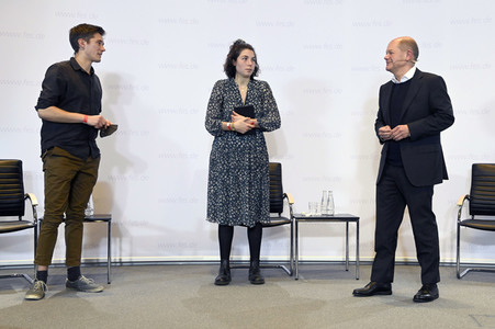Treffen von Olaf Scholz mit Klimaaktivisten in Berlin
