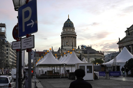 Aufbau der Weihnachtsmärkte in Berlin
