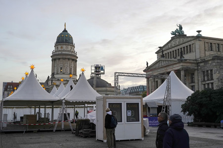 Aufbau der Weihnachtsmärkte in Berlin