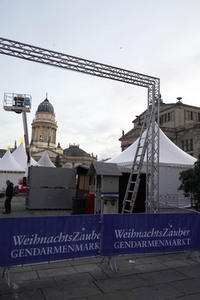 Aufbau der Weihnachtsmärkte in Berlin