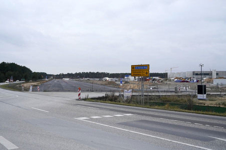 Baustelle der Tesla Gigafactory 4 in Grünheide