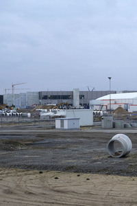 Baustelle der Tesla Gigafactory 4 in Grünheide