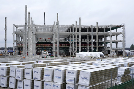 Baustelle der Tesla Gigafactory 4 in Grünheide