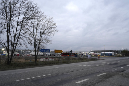 Baustelle der Tesla Gigafactory 4 in Grünheide