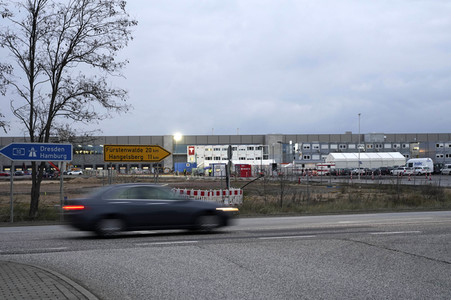Baustelle der Tesla Gigafactory 4 in Grünheide