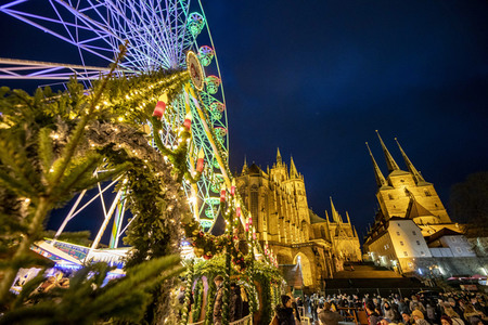 Schließung des Weihnachtsmarktes in Erfurt
