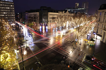 Weihnachtsbeleuchtung am Kudamm in Berlin