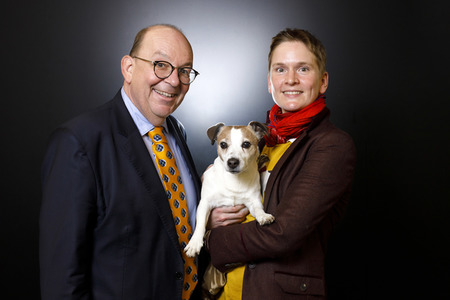 Fotoshooting mit Denis Scheck und Christina Schenk in Köln