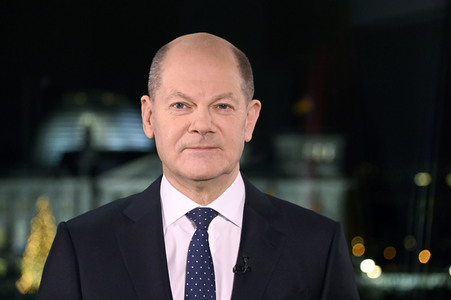 Neujahrsansprache des Bundeskanzlers Olaf Scholz in Berlin