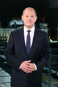 Neujahrsansprache des Bundeskanzlers Olaf Scholz in Berlin
