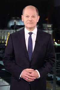 Neujahrsansprache des Bundeskanzlers Olaf Scholz in Berlin