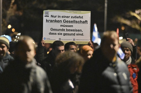 Impfgegner-Demo in Nürnberg