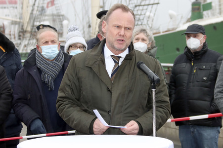 Einweihung der Jan-Fedder-Promenade in Hamburg