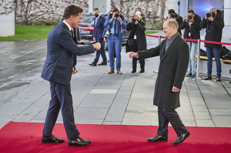 Olaf Scholz empfängt Mark Rutte in Berlin