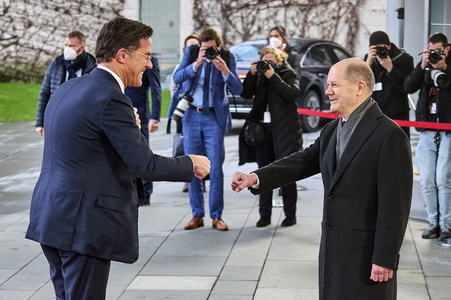 Olaf Scholz empfängt Mark Rutte in Berlin