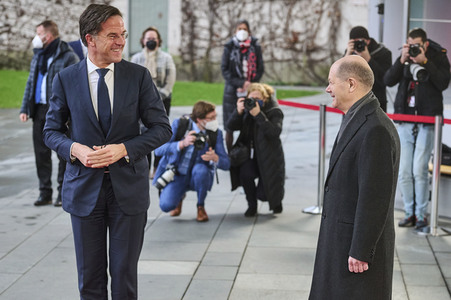 Olaf Scholz empfängt Mark Rutte in Berlin