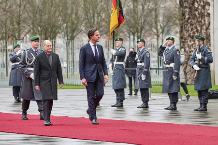 Olaf Scholz empfängt Mark Rutte in Berlin