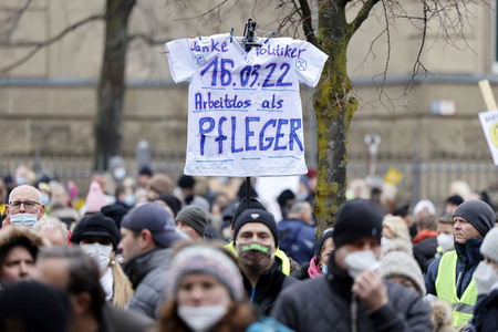 Coronademo in Düsseldorf