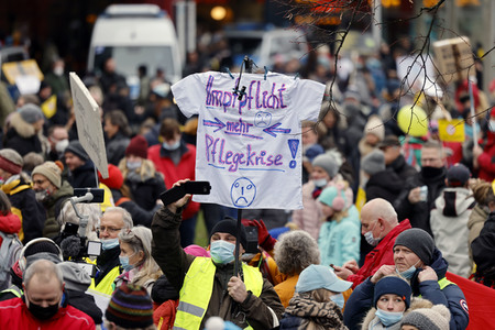 Coronademo in Düsseldorf