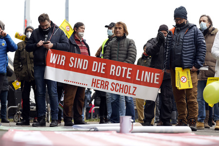 Coronademo in Düsseldorf