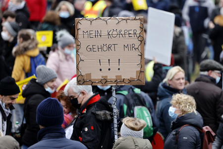 Coronademo in Düsseldorf