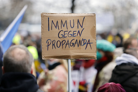 Coronademo in Düsseldorf