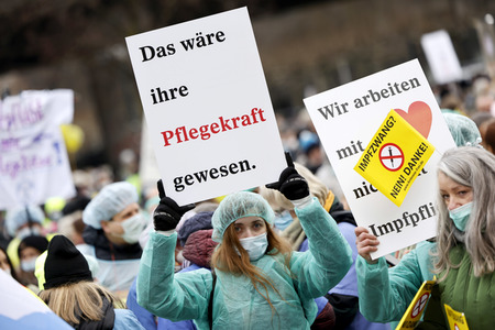 Coronademo in Düsseldorf