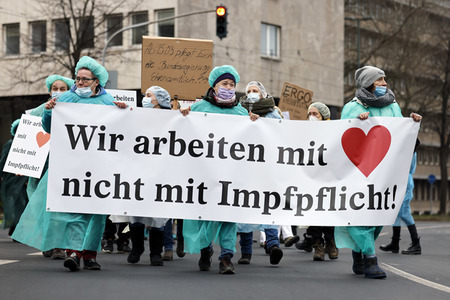 Coronademo in Düsseldorf