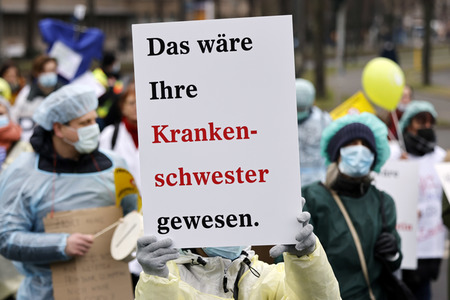 Coronademo in Düsseldorf