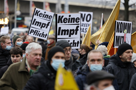 Coronademo in Düsseldorf